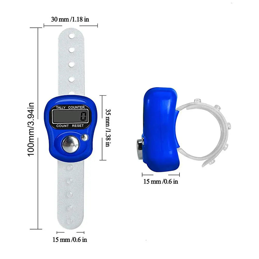1pc random Electronic Finger Counter Hand Tally Counter LCD Digital Counter Resettable LCD Digital Counter Small Finger Counter Qme 1pc Random Color