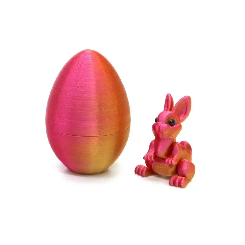 Easter Bunny Ornament 3D Printed Cute Rabbit Eggs Printing Desk Qme S7