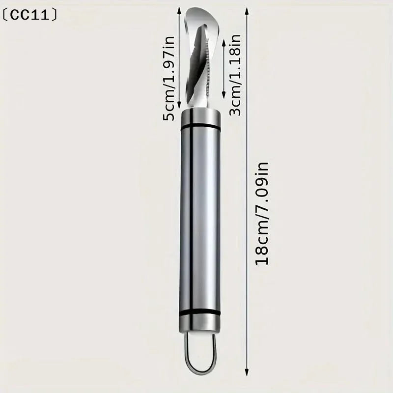 Stainless Steel Orange Peeler Curved Handle Creative Cutlery Kitchen Qme
