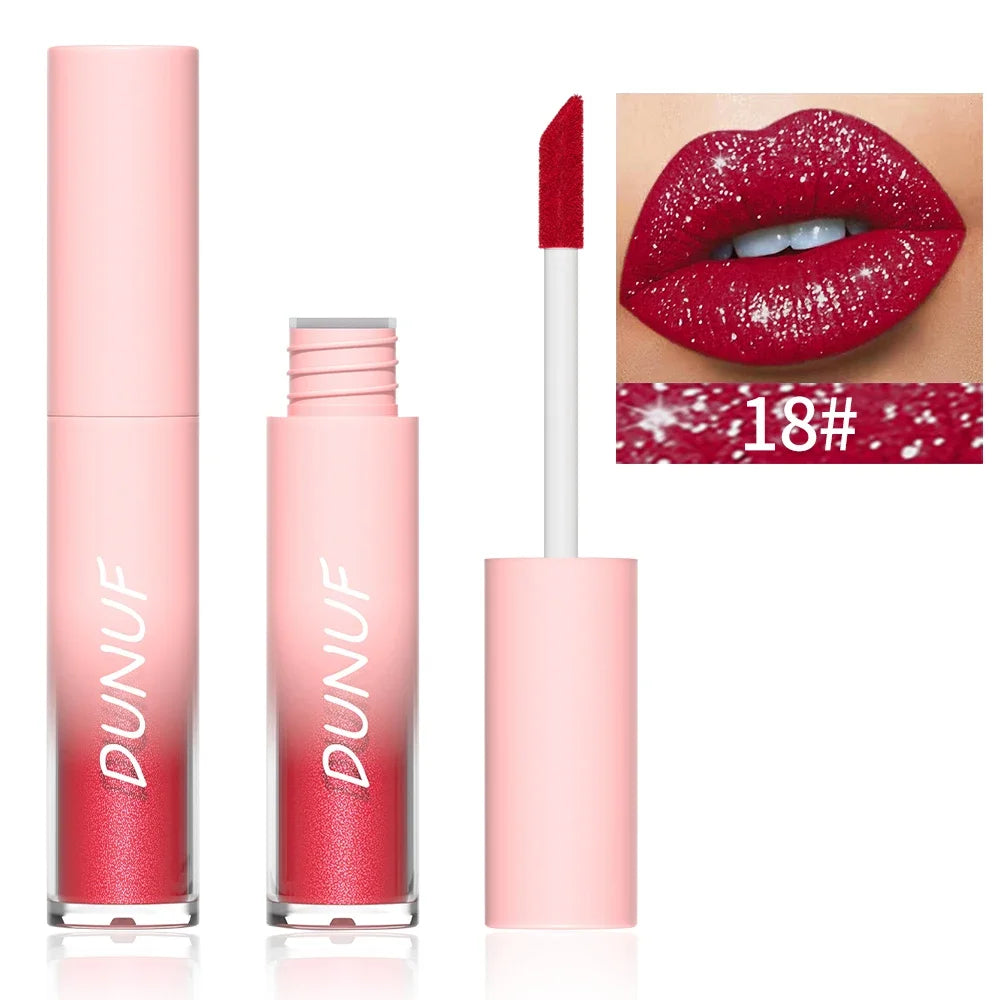 Pearlescent Lipstick Waterproof Long-lasting Lip Gloss Easy Paint Qme 18