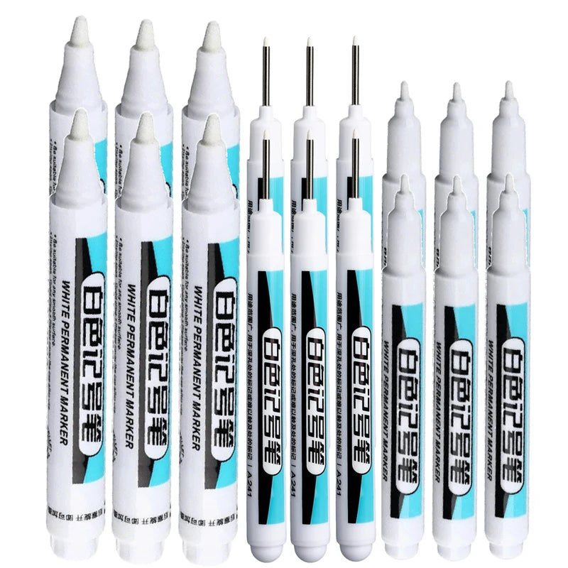 1 10 White Permanent Paint Marker Pens 0 7 Tip Waterproof Glass Stone