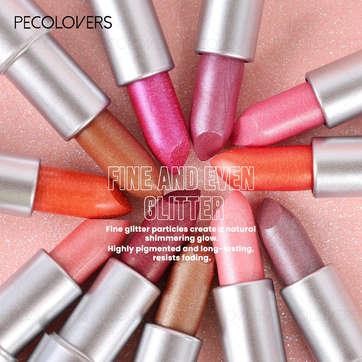 Fine Glitter Lipstick Multiple Options Lip Suitable Date Festival Qme