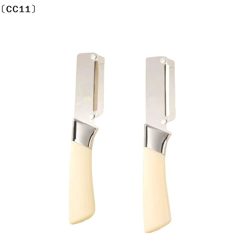 Stainless Steel Flat Edge Peeler Potato Slicer Knife Watermelon Melon Qme