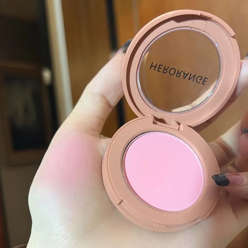 HERORANGE Monokrom Serbuk Blush Waterproof Long-lasting Peach-orange Qme