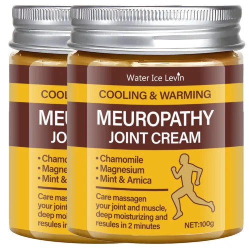 Meuropathy Joint Cream with Magnesium & Arnica - Dual Cooling & Warming Relief for Muscle & Joint Pain - Fast-Acting Qme YELLOW 100g