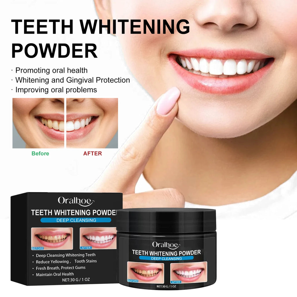 Charcoal Whitening Teeth Powder Cleaning Dental Calculus Stains Improve Tooth Yellow Remove Bad Breath Bright White Toothpaste Qme