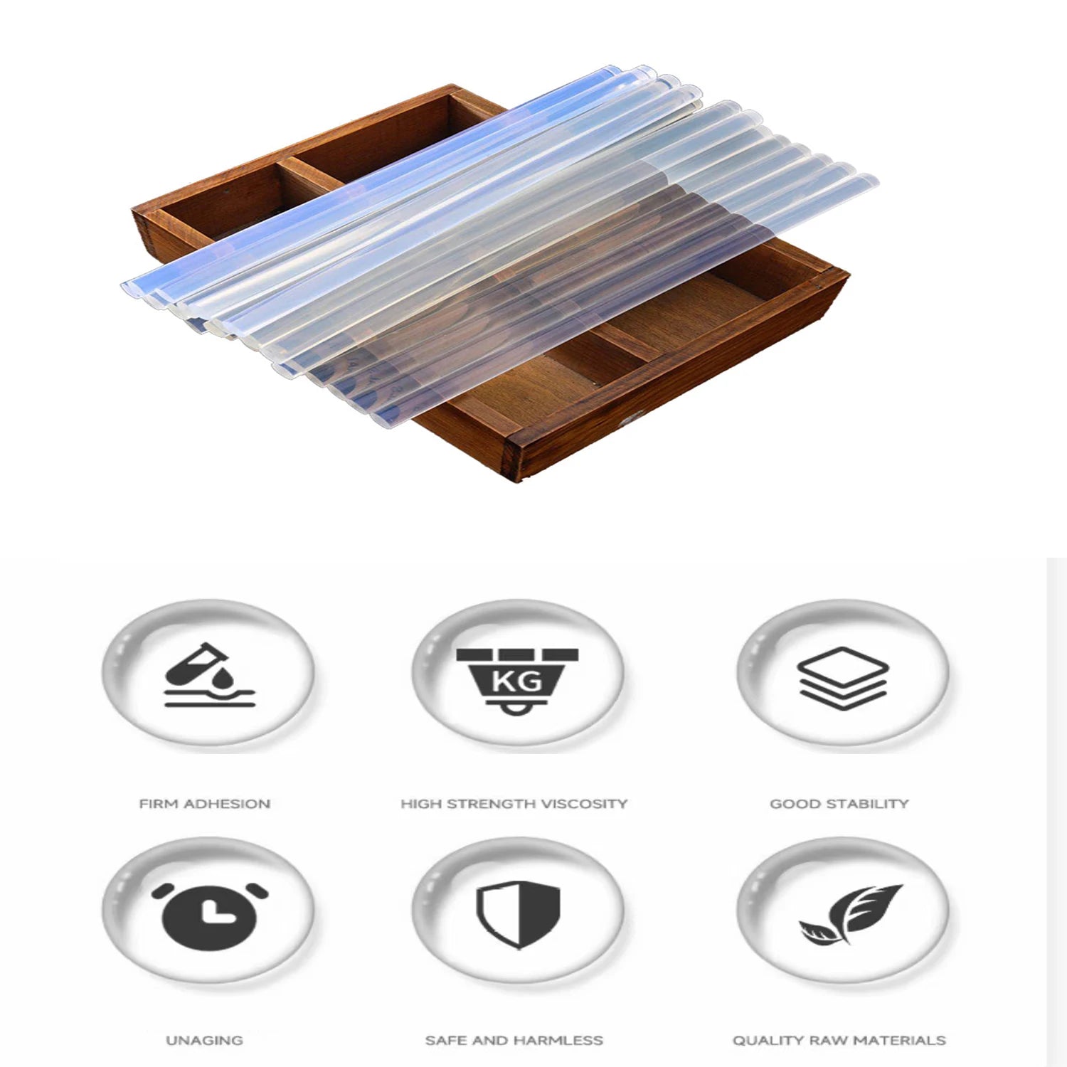 50Pcs 7mm/11mm Hot Melt Glue Stick EVA Adhesive Translucent Strong Viscosity Rods for Glue Gun Home DIY Industrial Repair Qme