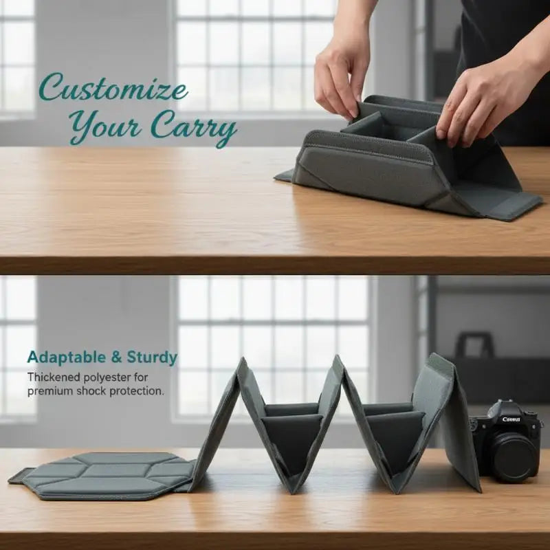 Foldable Camera Lens Inner Bag Moisture-proof Interior Dividers SLR Qme