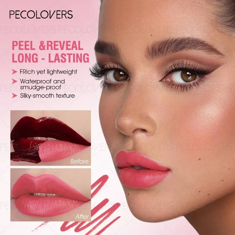 Multi-color Tear-out Lip Gloss Depicting Contour Long-lasting Natural Qme