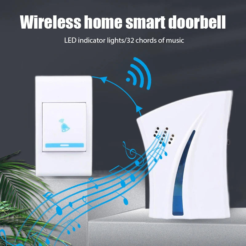 Intelligent Wireless Remote Control Doorbell Home Company Doorbell With 36 Songs Qme