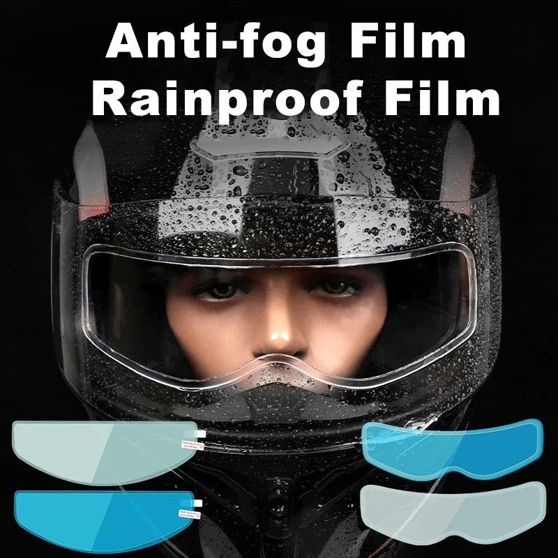 Universal Motorcycle Helmet Rainproof Film Safety Driving Durable Nano Coating Sticker Anti-Fog Film Moto Helmets Accessories Qme