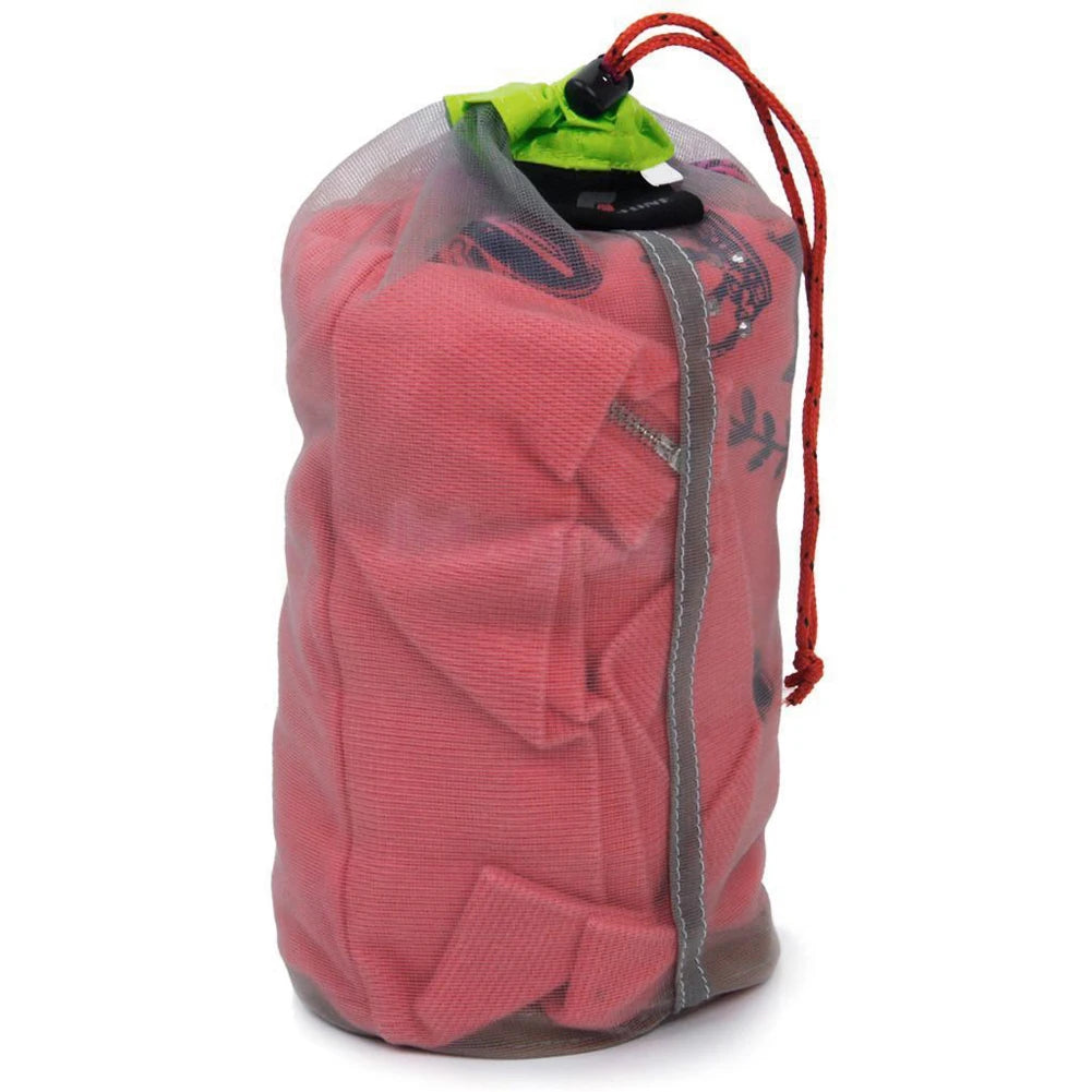 Ultralight Nylon Mesh Mesh Laundry Bag Ultralight Nylon Mesh Bags Traveling Organizer for Camping Travel Hiking Outdoor Sports Qme