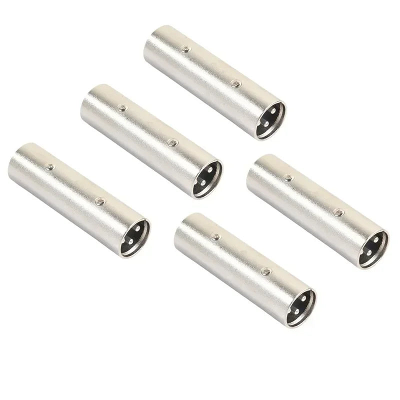 3 Pin 3pin XLR Male To XLR Male SIM Card and Adapters MIC Power Microphone for Plug Connector Adapter Qme 5pcs