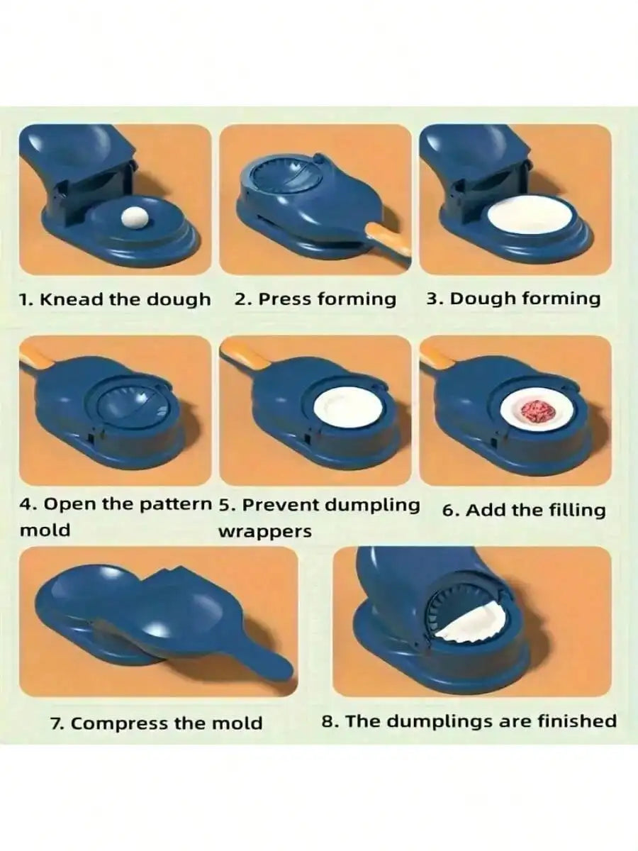 2-In-1 Durable Polypropylene Easy Dumpling Maker Manual DIY Press Qme