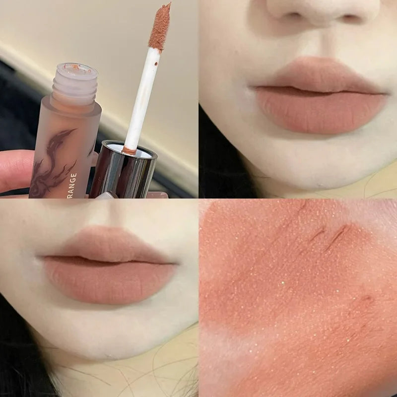 HERORANGE Lip Glaze Matte Velvet Fine Glitter Qme HR1013-01