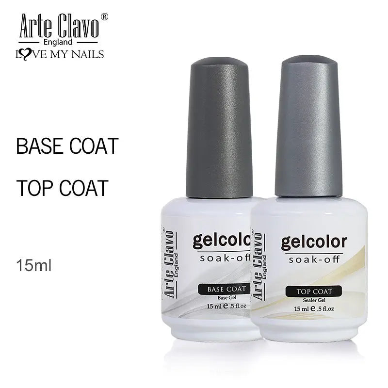 Arte Clavo UV LED Gel Nail Polish Base Primer Coat Varnishes Qme