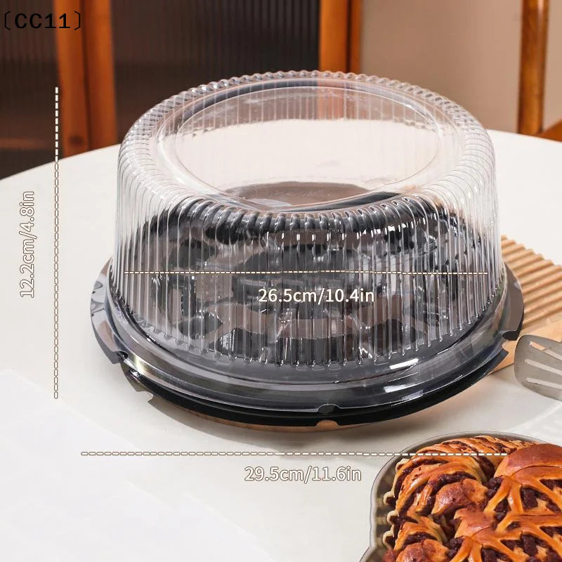 4 6 8 Reusable Transparent Cake Box Pastry Containers Bakery Round Qme
