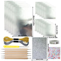 Foil Cardstock Metal Embossing Art Kit Silver Gold Shimmer Shiny Embossing Engraving Painting Kit Crafting Art for Kids Adults Qme Silver