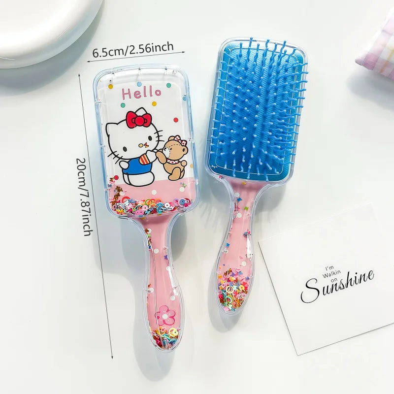Hello Kitty Cute Cartoon Massage Cushion Comb Shake-Shake Comb, Square Curling Comb Qme