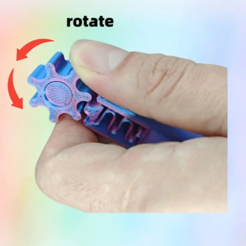 Gear Stress Relief Keychain Portable Mini Fidget Toy Office Travel Qme