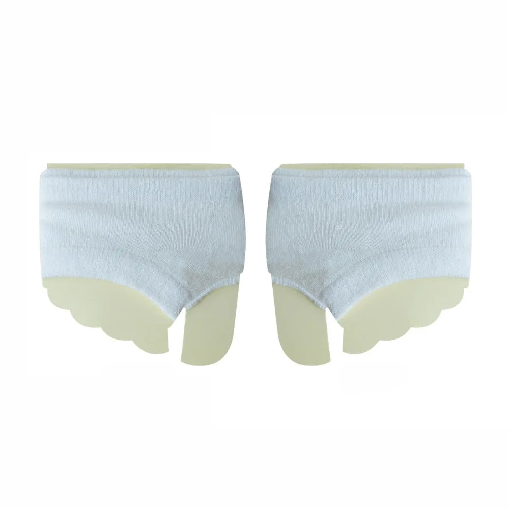 5Pairs Invisible Flip Flops Short Socks Anti-slip Cotton Forefoot Qme One Size 5Pairs White
