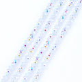 3mm Faceted Round Glass Beads AB Color Crystal Beads Strands Briolette Rondelle Crystal Beads Spacers for Jewelry Making DIY Qme Color 5 3mm-110pcs