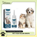 Pet Flea Killer Drops Anti Fleas Cats Ticks Lice Mite Removal Relieve Itching Dogs Ringworm Treatment Pet Insect Removal Drops Qme Default Title