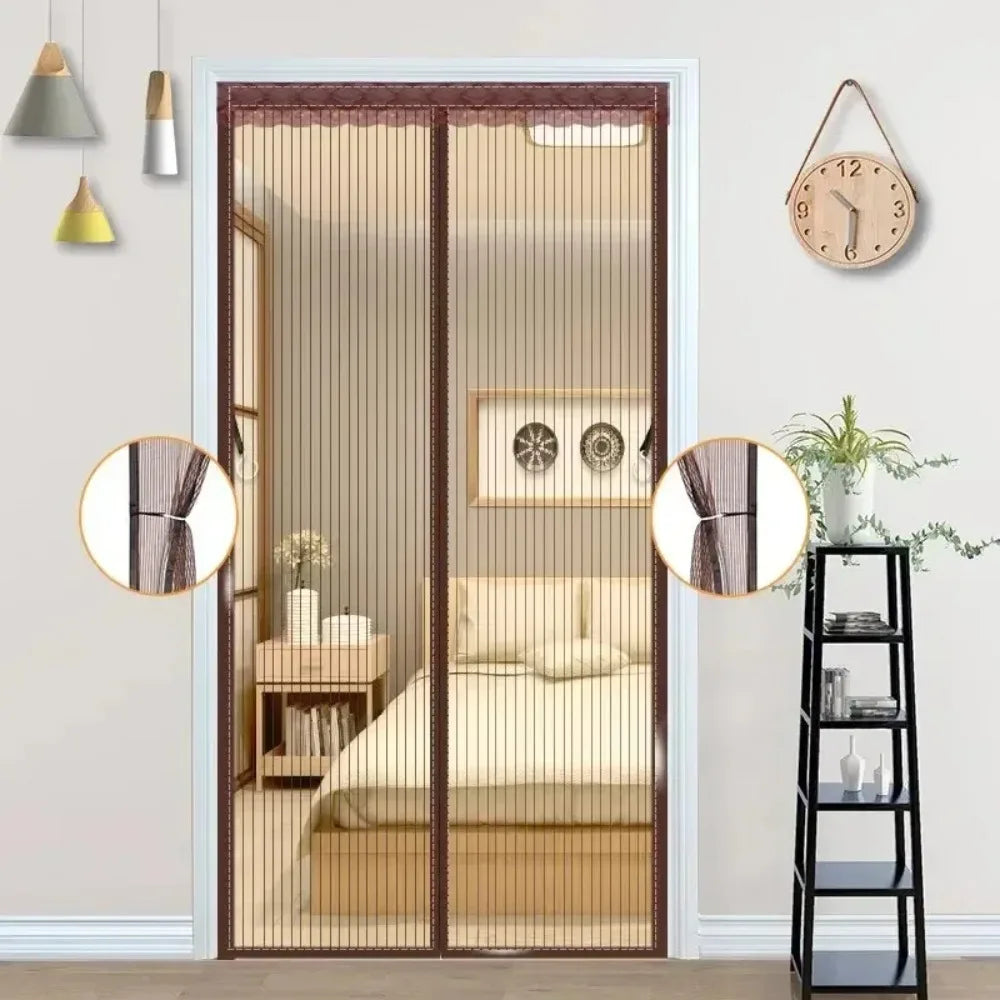 Magnetic Screen Door Net Anti Mosquito Household Ventilation Curtain Magnetic Net Automatic Closing Mesh For Kitchen Living Room Qme