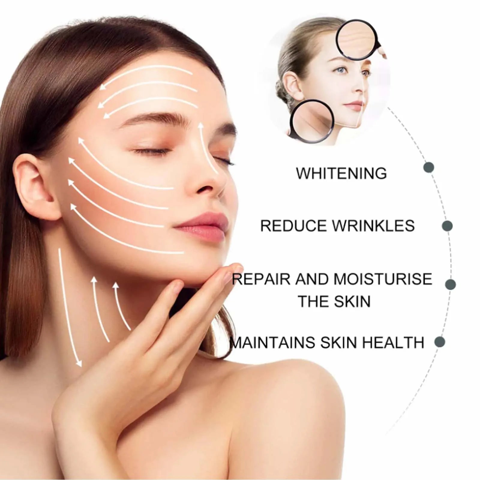 Collagen Firming Face Serum W-rinkles Removal Firming Lifting Anti A-ging Fade Fine Lines Essence Brighten Moisturizing Serum Qme