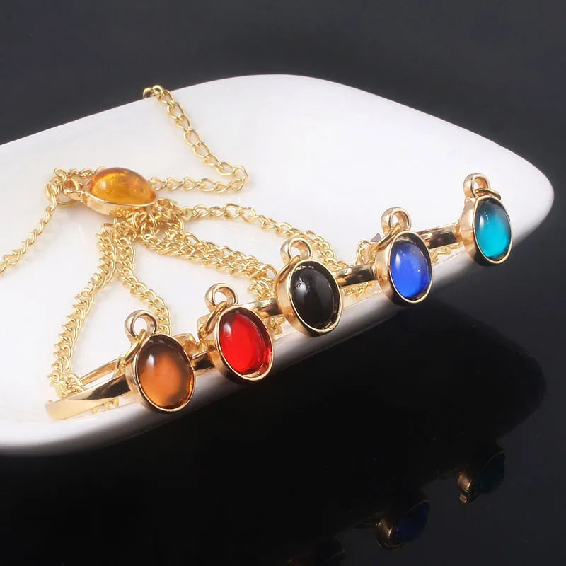 Anime Tanos Infinite Power Gem Bracelet Gloves Men's Women's Punk Gothic Ring Bracelet Street Fashion Jewelry Accessories Qme