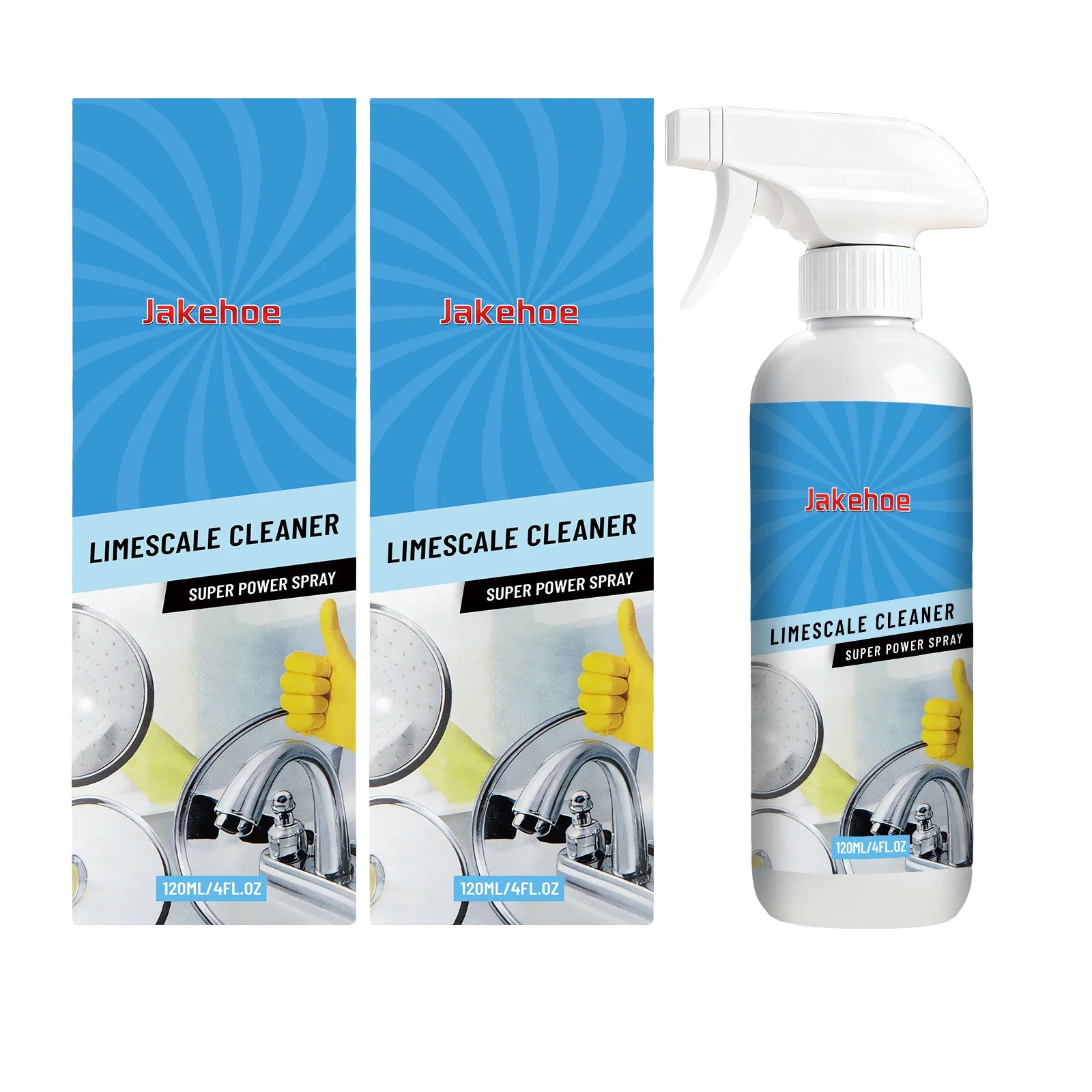 Powerful Scale Cleaner Dissolving Stain Form Protective Layer Reduce Scale Deposition Polishing Multifunctional Cleaning Spray Qme 2 x 120ml Boxed