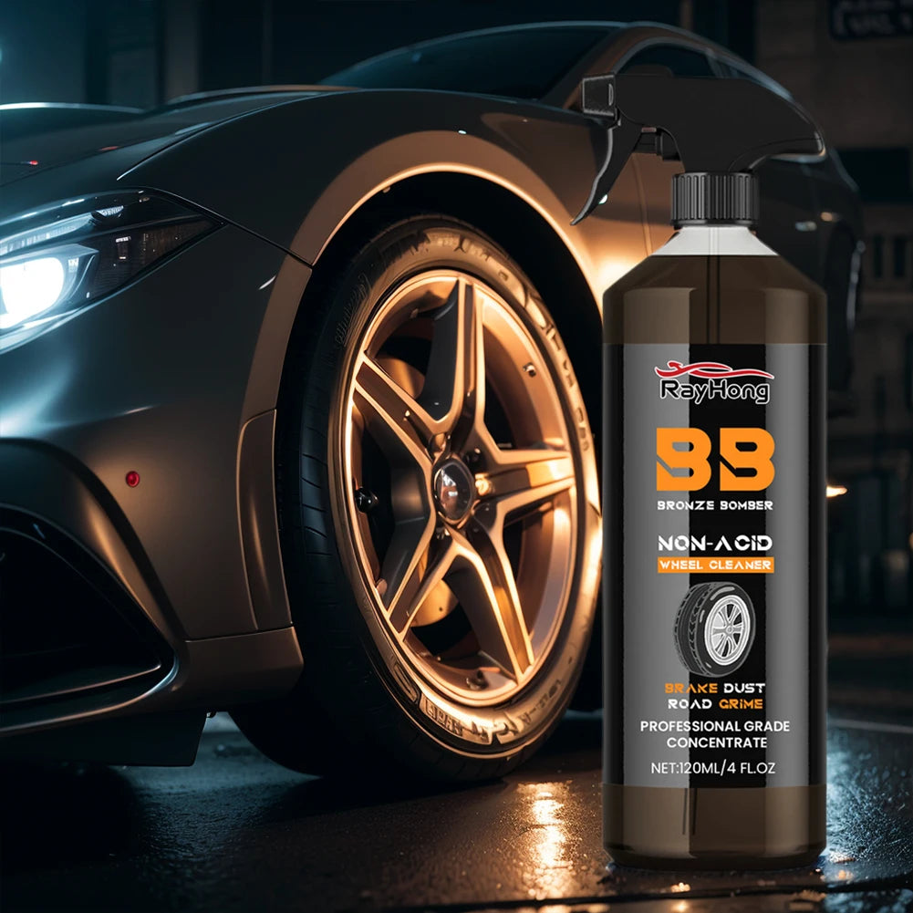 Car Detailing Brake Dust Remover 120ml Powerful Brake Cleaner Spray Car Wash Wheel Cleaning Spray for Cleaning Wheels and Tires Qme