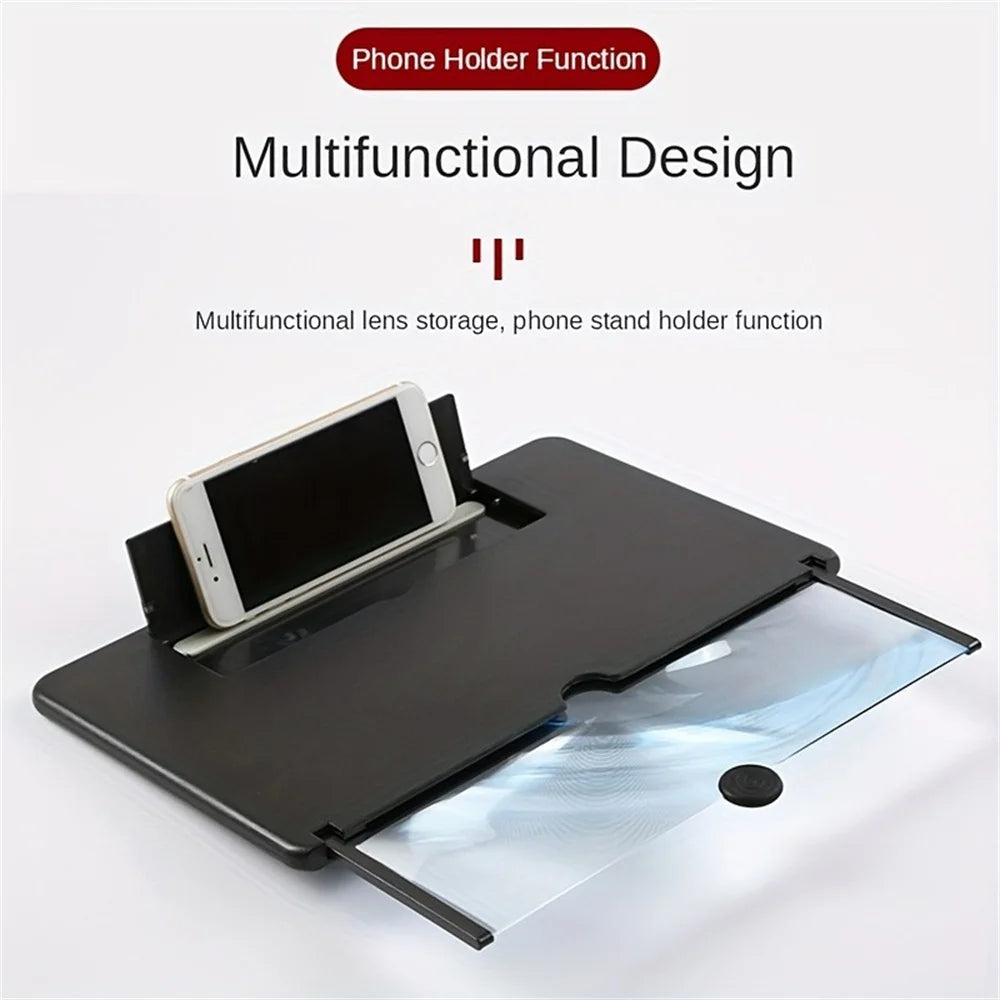 10/12 inch Portable Multi Functional HD Amplifier Mobile Phone Screen Amplifier HD Screen Magnifying Glass HD Screen Magnifier Qme