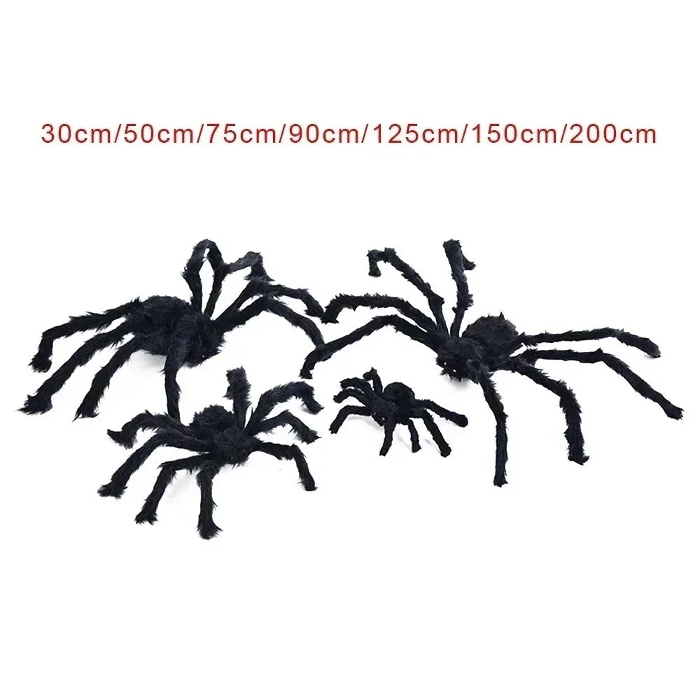 Halloween Big Plush Spider Halloween Decoration Party Props Outdoor Big Spider 30cm/75cm Chamber Trick A Prank Big Spider Qme