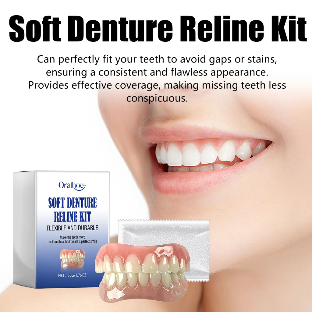 Denture Silicone Temporary Tooth Repair Missing Reduce Dental Space Qme