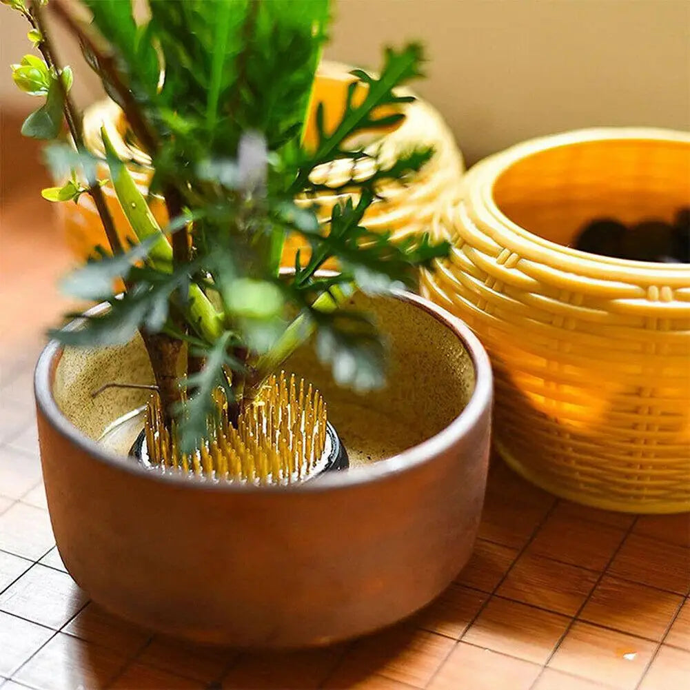 1 X Round Ikebana Holder Flower Base Holder Spiky Frog Fixed Tool Floral Arrange Tool Rubber Base Holder Flower Frog Qme