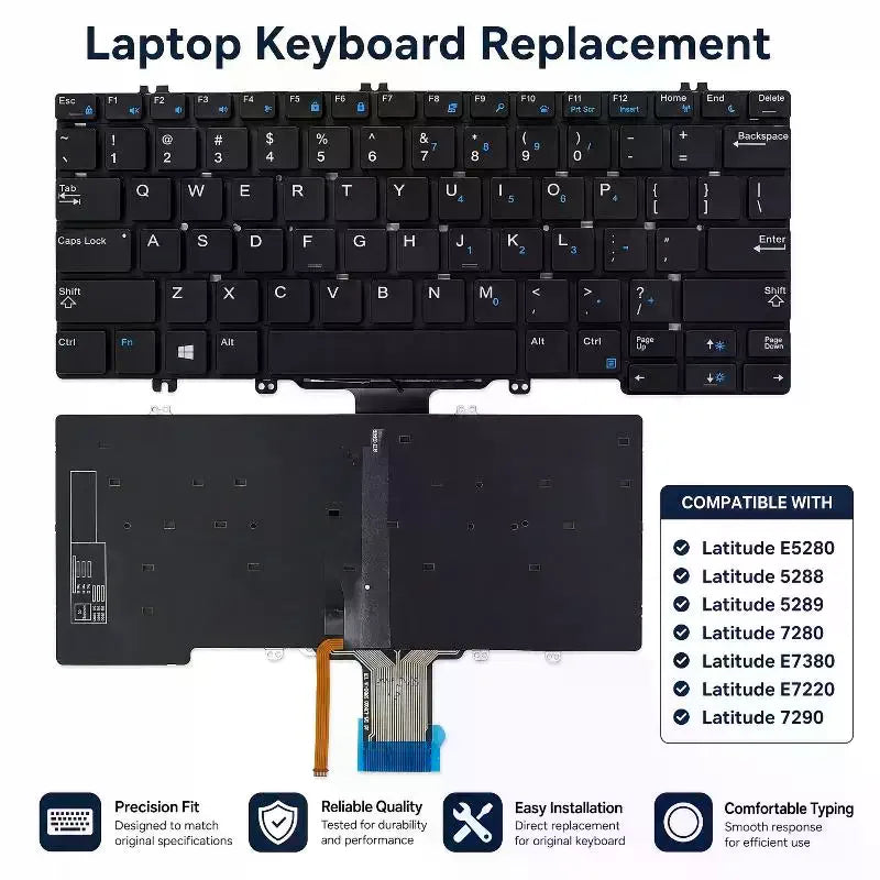 Replacement Keyboard Quiet Typing Waterproof Layer Compatible Qme
