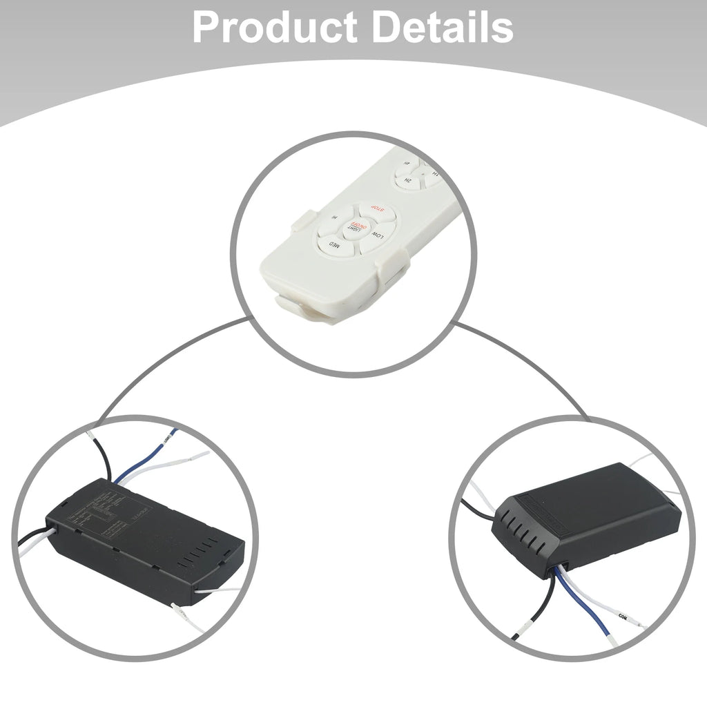 Ceiling Fan Lamp Light Remote Control Kit Light Dimmer Timing Wireless Receiver Remote Control Ceiling Fan Kit Qme