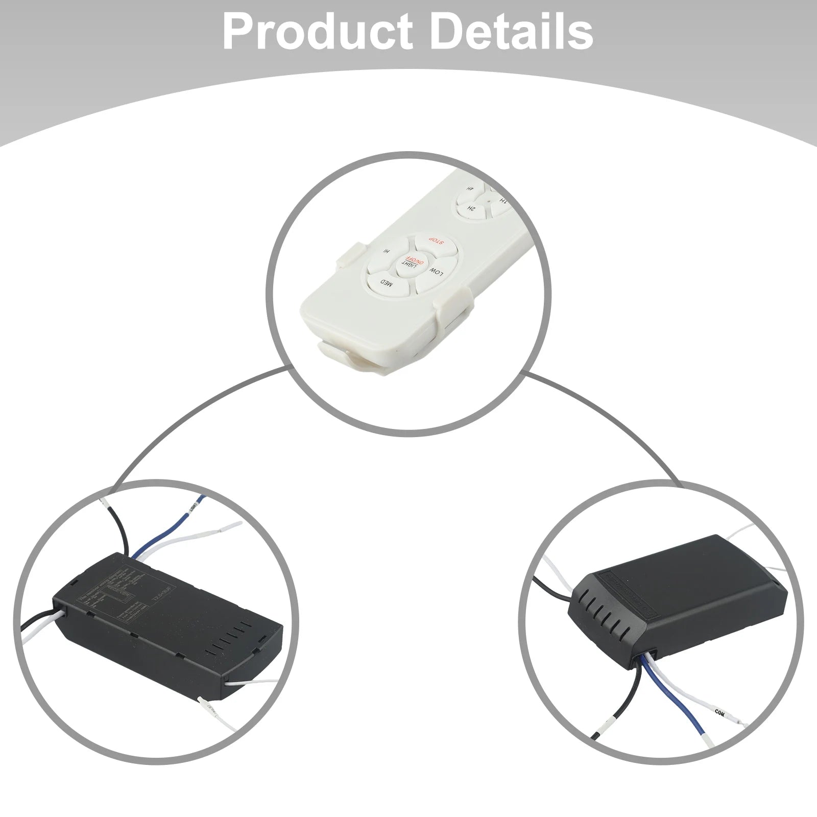 Ceiling Fan Lamp Light Remote Control Kit Light Dimmer Timing Wireless Receiver Remote Control Ceiling Fan Kit Qme