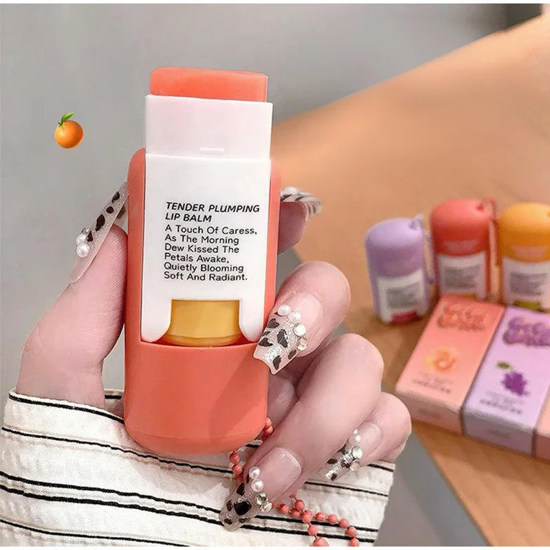 Fruity Lip Balm Grape Mango Orange Moisturizing Nourish Dryness Soft Qme