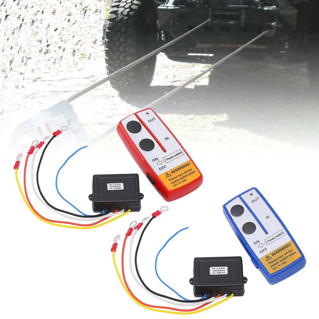 Winch Wireless Remote Control Kit with Receiver 12V 24V for Truck ATV SUV Winch Remote Control Kit Qme