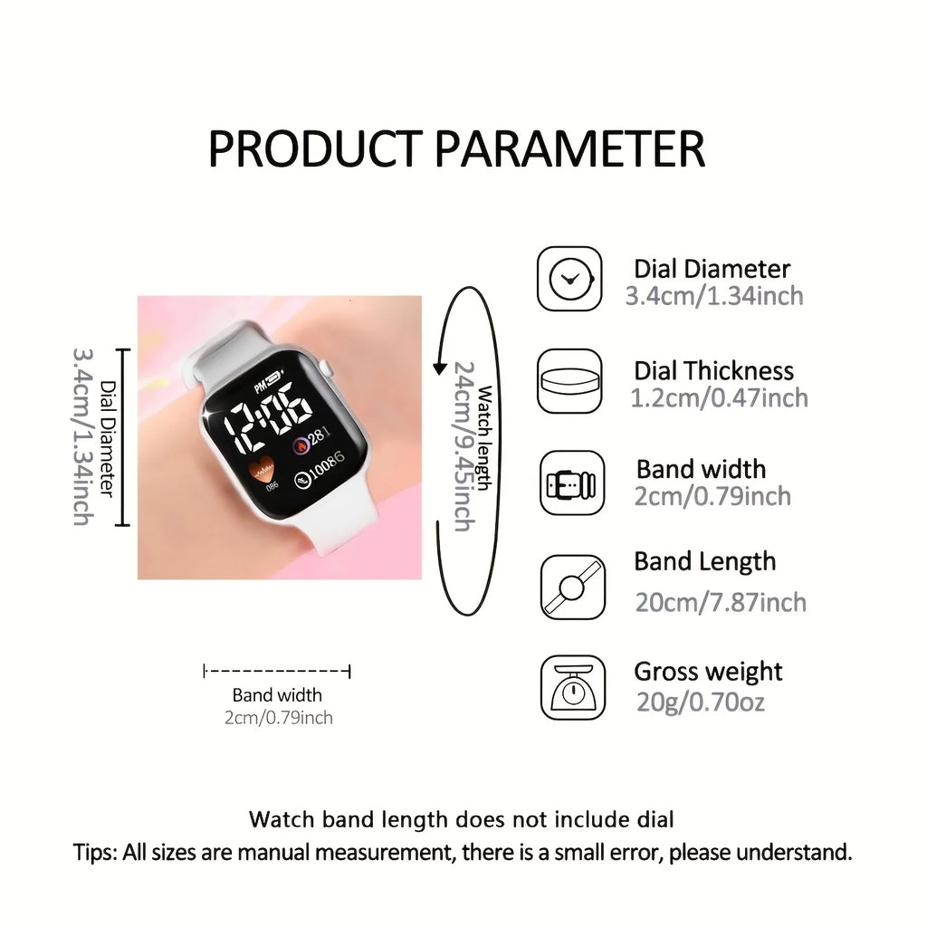 6pcs set of women's fashionable sports and leisure electronic watches, gorgeous butterfly bracelets, necklaces, earrings, rings Qme