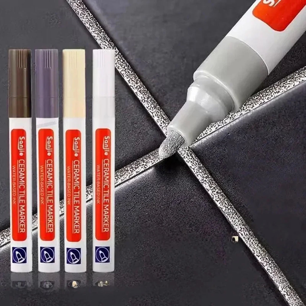Waterproof Tile Marker Grout Pen Wall Seam for Floor Bathroom Kitchen Toilet Wall Seam Repair Black White Gold Silver Beige Qme