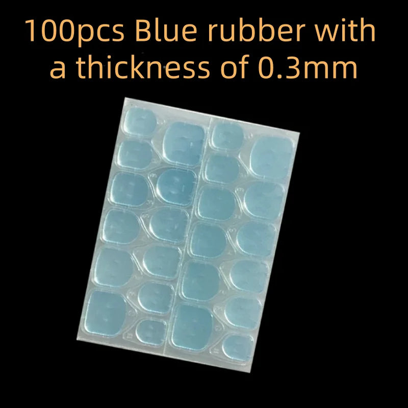 Stick Nail Jelly Double sided Adhesive Transparent Traceless Nail Glue Invisible Wear Nail Sheet Adhesive DIY Tools Qme 100pcs blue