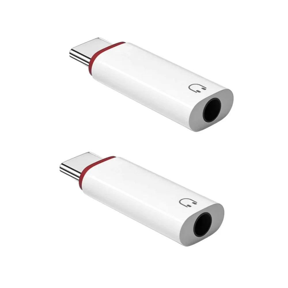 Type-C Male to 3.5mm Female Aux Audio Adapter USB C to 3.5mm Jack Wired Headphones Converter For iPhone15 Samsung Galaxy S23 S22 Qme 2pcs