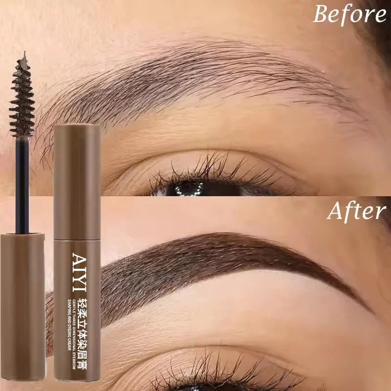 3D Natural Eyebrow Mascara Waterproof Smudge Resistant Brow Tint Qme