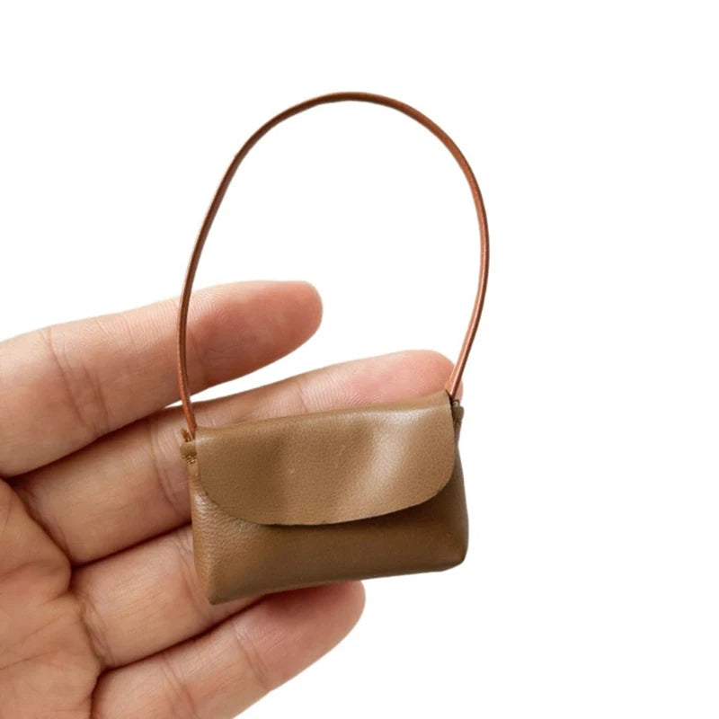 PU Leather Purse Accessories 15- Doll Handbag Lady Bag Dollhouse Qme