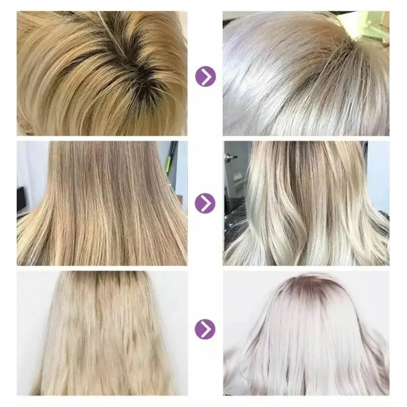 Color Fixing Hair Dye Shampoo to Cover Gray Hair Fade Yellow After Bleach Hair Shampoo Non-irritating Purple Shampoo for Blonde Qme