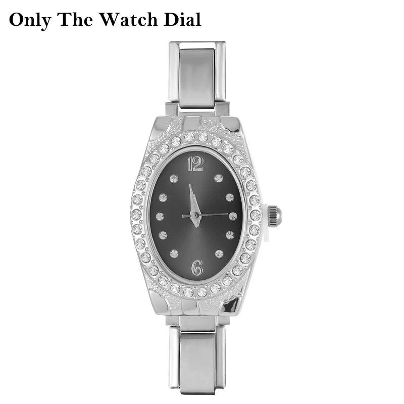 Stainless Steel Fit Watch Connector Italian Charm Links Women's Round