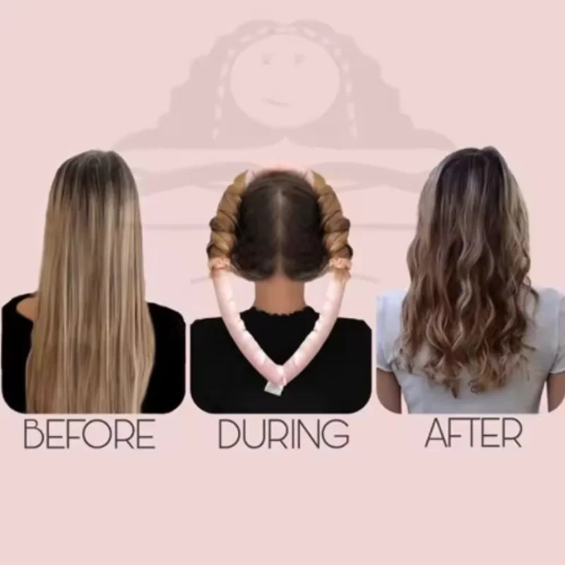 1/3/5pcs mix Woman Foam Heatless Curling Rod Headband Make Hair Soft Shiny Hair Curler Iron Hairdressing Big Wave Curling Qme